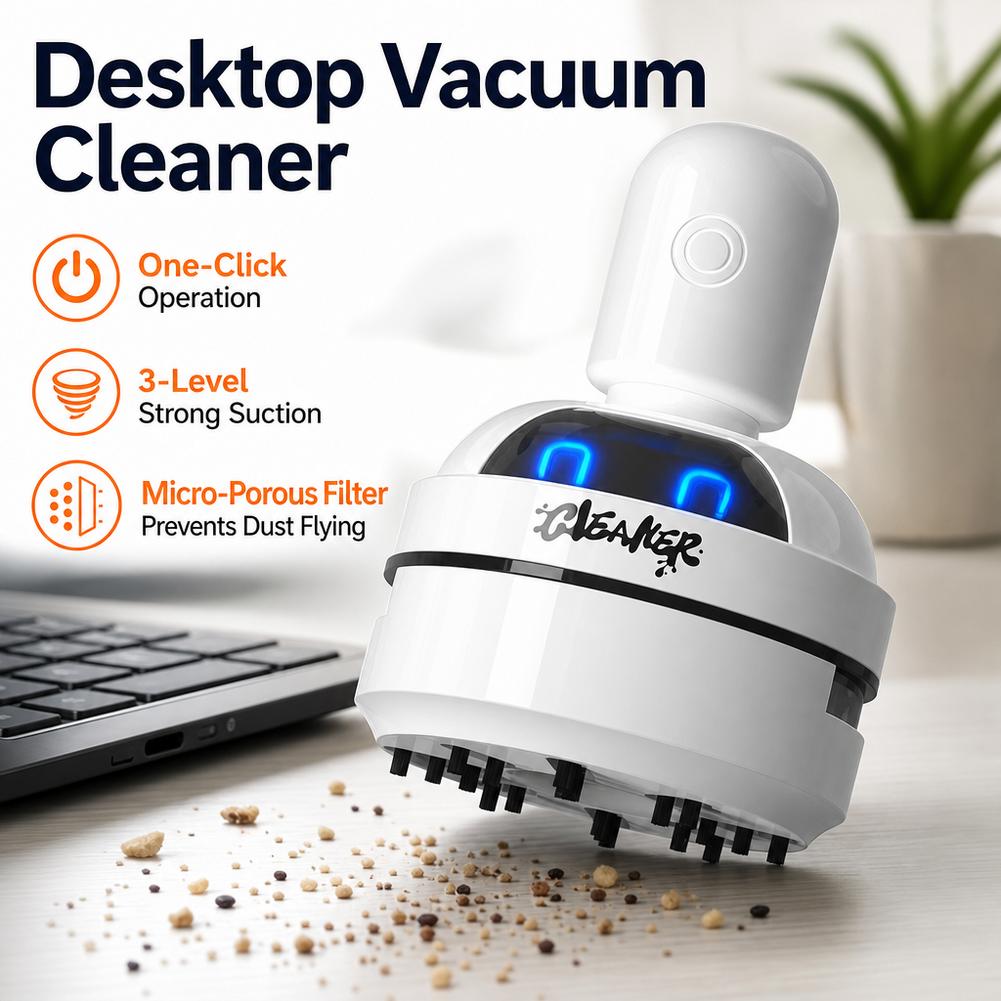 Mini Desktop Vacuum Cleaner For Eraser Dust - Penyedot Debu Desktop USB Isi Ulang,