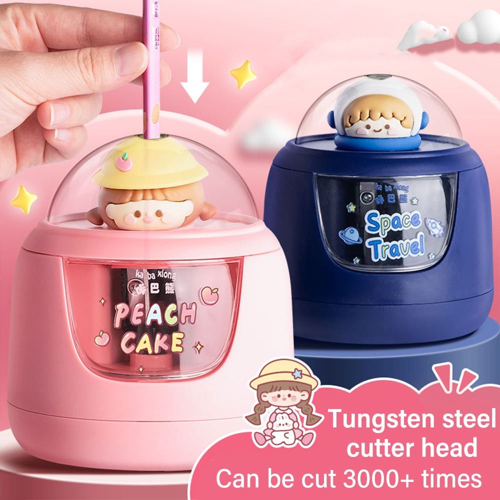 Electric Pencil Sharpener Usb - Rautan pensil elektrik kartun lucu, isi
