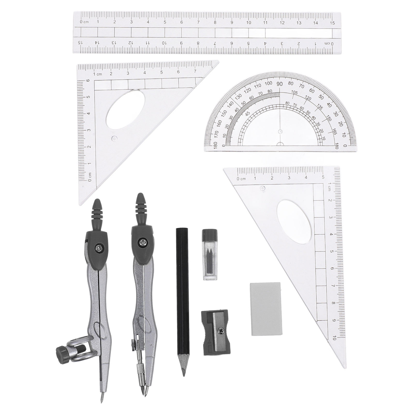 1 Set Alat Menggambar Geometri - Math Geometry Set With Compass ulasan dan harga